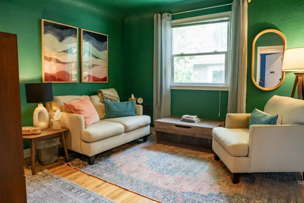 Individual or couples therapy room at Collaborative Counseling of Colorado